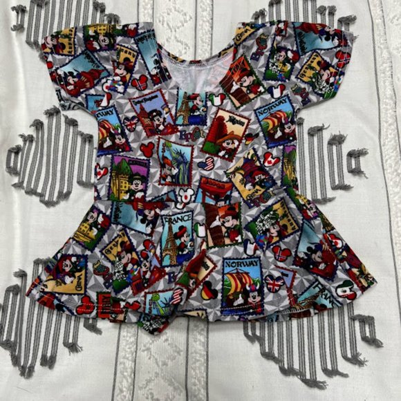 Boutique Disney Epcot Country Flag Dress Skirted Leo - Picture 2 of 4